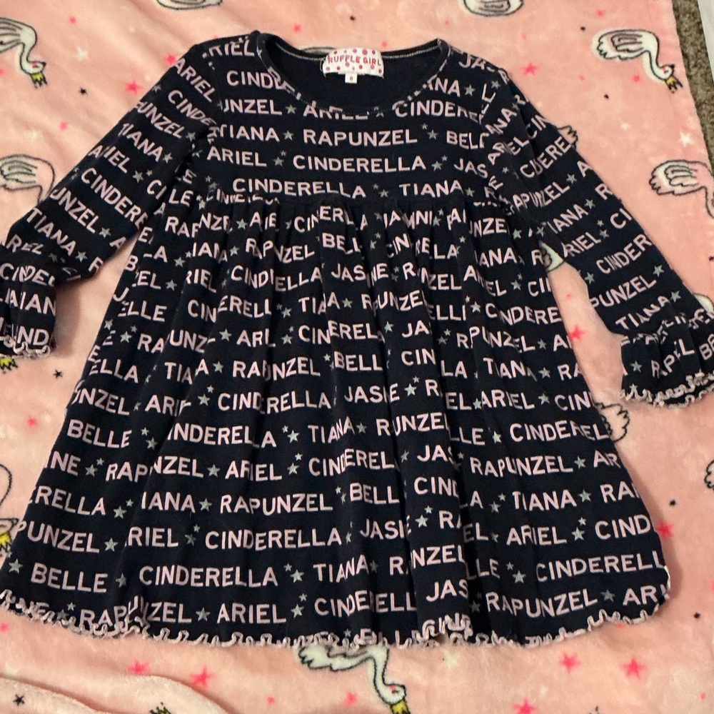 Disney Princess Navy Blue Casual Dress for Kids